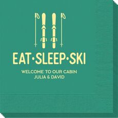 Eat Sleep Ski Napkins