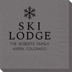 Snowflake Ski Lodge Napkins