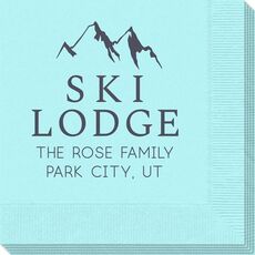 Mountain Ski Lodge Napkins