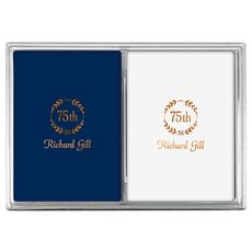 75th Wreath Double Deck Playing Cards