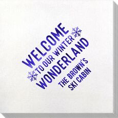 Welcome To Our Winter Wonderland Bamboo Luxe Napkins