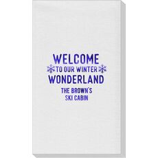 Welcome To Our Winter Wonderland Linen Like Guest Towels