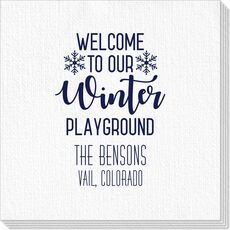 Welcome To Our Winter Playground Deville Napkins