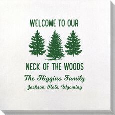 Welcome To Our Neck Of The Woods Bamboo Luxe Napkins