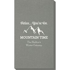 Relax You're On Mountain Time Linen Like Guest Towels