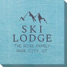 Mountain Ski Lodge Bamboo Luxe Napkins