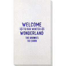Welcome To Our Winter Wonderland Bamboo Luxe Guest Towels