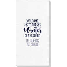 Welcome To Our Winter Playground Deville Guest Towels
