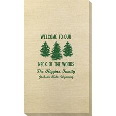 Welcome To Our Neck Of The Woods Bamboo Luxe Guest Towels