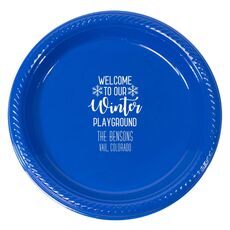 Welcome To Our Winter Playground Plastic Plates