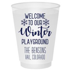 Welcome To Our Winter Playground Shatterproof Cups