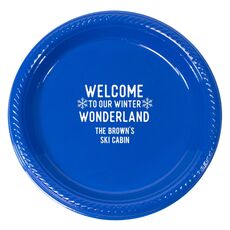 Welcome To Our Winter Wonderland Plastic Plates