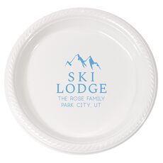 Mountain Ski Lodge Plastic Plates