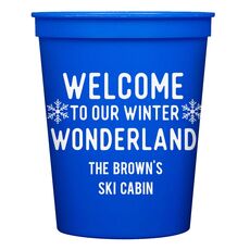 Welcome To Our Winter Wonderland Stadium Cups