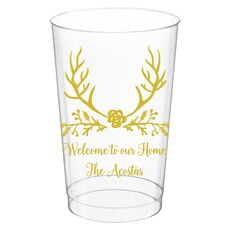 Pine Berry Antlers Clear Plastic Cups