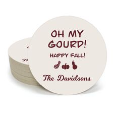 Oh My Gourd Round Coasters