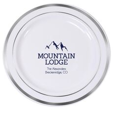 Mountain Lodge Premium Banded Plastic Plates