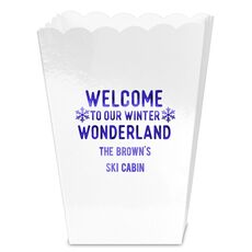 Welcome To Our Winter Wonderland Mini Popcorn Boxes