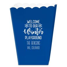 Welcome To Our Winter Playground Mini Popcorn Boxes