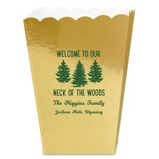 Welcome To Our Neck Of The Woods Mini Popcorn Boxes