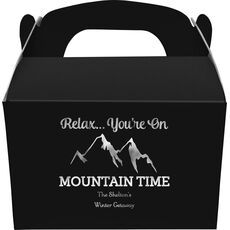 Relax You're On Mountain Time Gable Favor Boxes