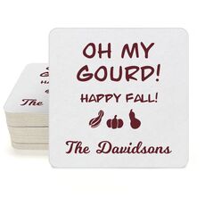 Oh My Gourd Square Coasters