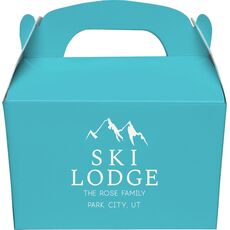 Mountain Ski Lodge Gable Favor Boxes
