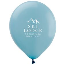 Mountain Ski Lodge Latex Balloons