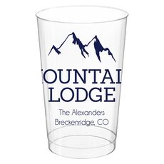 Mountain Lodge Clear Plastic Cups