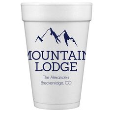 Mountain Lodge Styrofoam Cups