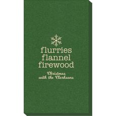 Flurries Flannel Firewood Linen Like Guest Towels
