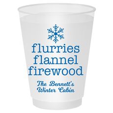 Flurries Flannel Firewood Shatterproof Cups