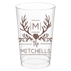 Family Antlers Clear Plastic Cups