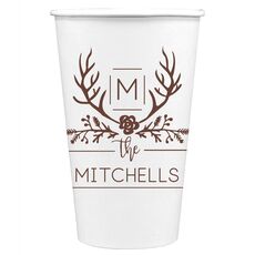 Family Antlers Paper Coffee Cups