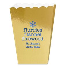 Flurries Flannel Firewood Mini Popcorn Boxes