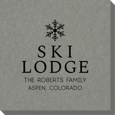 Snowflake Ski Lodge Linen Like Napkins