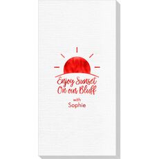 Enjoy Sunset on our Bluff Deville Guest Towels