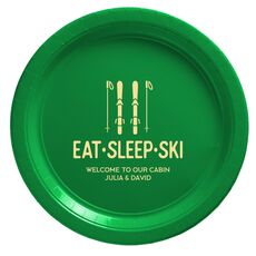 Eat Sleep Ski Paper Plates