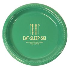 Eat Sleep Ski Plastic Plates