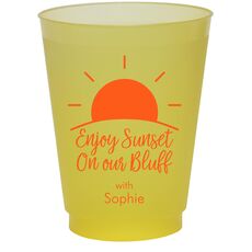 Enjoy Sunset on our Bluff Colored Shatterproof Cups