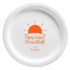 Enjoy Sunset on our Bluff Paper Plates