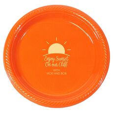Enjoy Sunset on our Cliff Plastic Plates