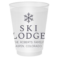 Snowflake Ski Lodge Shatterproof Cups