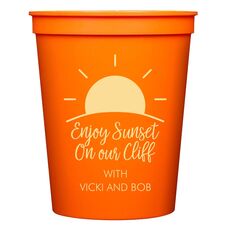 Enjoy Sunset on our Cliff Stadium Cups