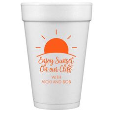 Enjoy Sunset on our Cliff Styrofoam Cups