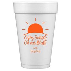 Enjoy Sunset on our Bluff Styrofoam Cups