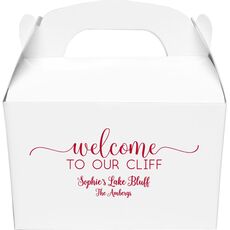 Welcome to Our Cliff Gable Favor Boxes