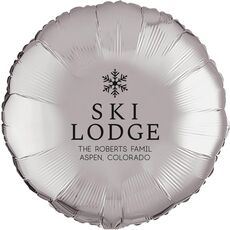 Snowflake Ski Lodge Mylar Balloons