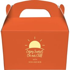 Enjoy Sunset on our Cliff Gable Favor Boxes