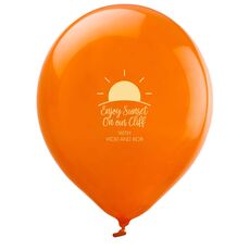 Enjoy Sunset on our Cliff Latex Balloons